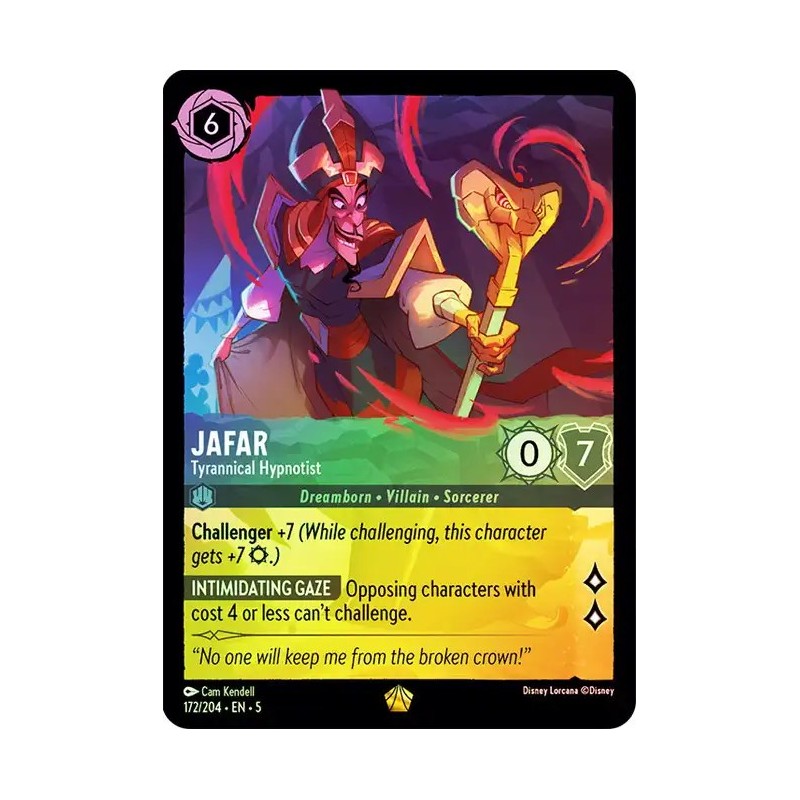 Carta Foil Jafar - Tyrannical Hypnotist | Disney Lorcana #172/204·EN·5 Carta Foil Jafar - Tyrannical Hypnotist | Disney Lorcana #172/204·EN·5
