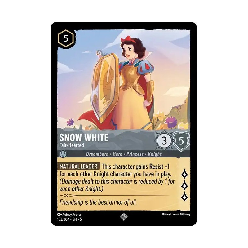 Carta Snow White - Fair-Hearted | Disney Lorcana #183/204·EN·5 Carta Snow White - Fair-Hearted | Disney Lorcana #183/204·EN·5