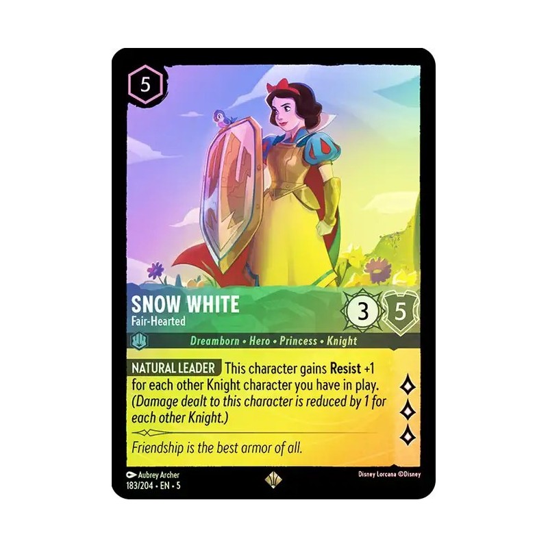 Carta Foil Snow White - Fair-Hearted | Disney Lorcana #183/204·EN·5 Carta Foil Snow White - Fair-Hearted | Disney Lorcana #183/204·EN·5