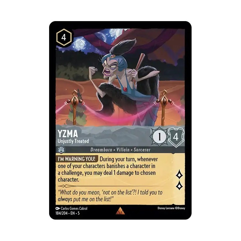 Carta Yzma - Unjustly Treated | Disney Lorcana #184/204·EN·5 Carta Yzma - Unjustly Treated | Disney Lorcana #184/204·EN·5