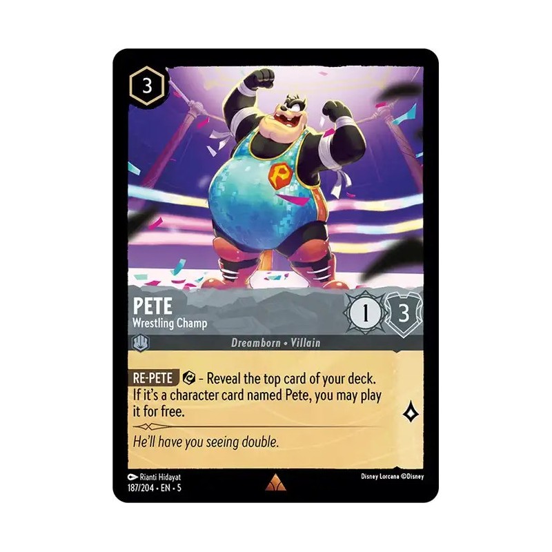 Carta Pete - Wrestling Champ | Disney Lorcana #187/204·EN·5 Carta Pete - Wrestling Champ | Disney Lorcana #187/204·EN·5