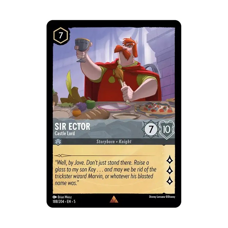 Carta Sir Ector - Castle Lord | Disney Lorcana #188/204·EN·5 Carta Sir Ector - Castle Lord | Disney Lorcana #188/204·EN·5