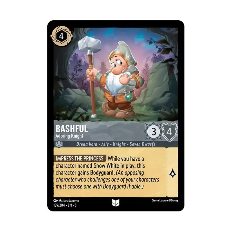 Carta Bashful - Adoring Knight | Disney Lorcana #189/204·EN·5 Carta Bashful - Adoring Knight | Disney Lorcana #189/204·EN·5