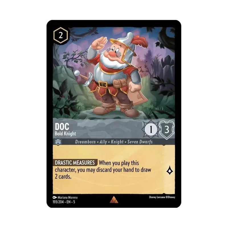 Carta Doc - Bold Knight | Disney Lorcana #193/204·EN·5 Carta Doc - Bold Knight | Disney Lorcana #193/204·EN·5