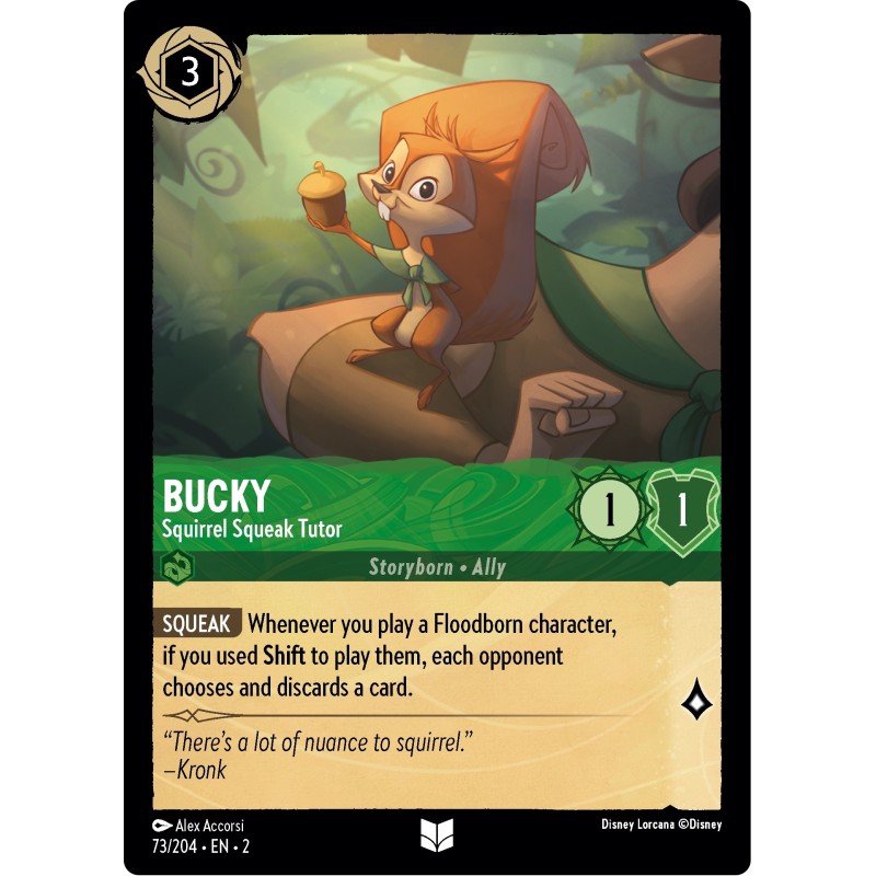 Carta Bucky - Squirrel Squeak Tutor | Disney Lorcana #073/204·EN·2 Carta Bucky - Squirrel Squeak Tutor | Disney Lorcana #073/204·EN·2