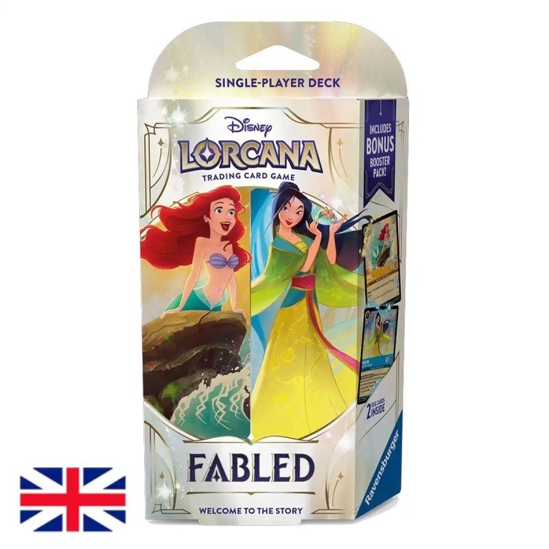 Fabled Starter Deck Amber-Sapphire ENGLISH – Disney Lorcana TCG Fabled Starter Deck Amber-Sapphire ENGLISH – Disney Lorcana TCG
