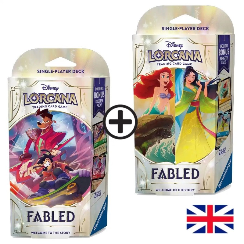 Fabled Starter Deck Pack Emerald-Ruby & Amber-Sapphire ENGLISH – Disne Fabled Starter Deck Pack Emerald-Ruby & Amber-Sapphire ENGLISH – Disne