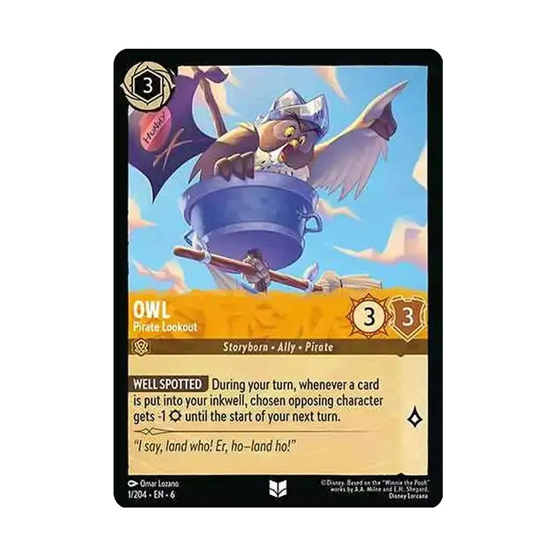 Carta Owl - Pirate Lookout | Disney Lorcana #001/204·EN·6 Carta Owl - Pirate Lookout | Disney Lorcana #001/204·EN·6