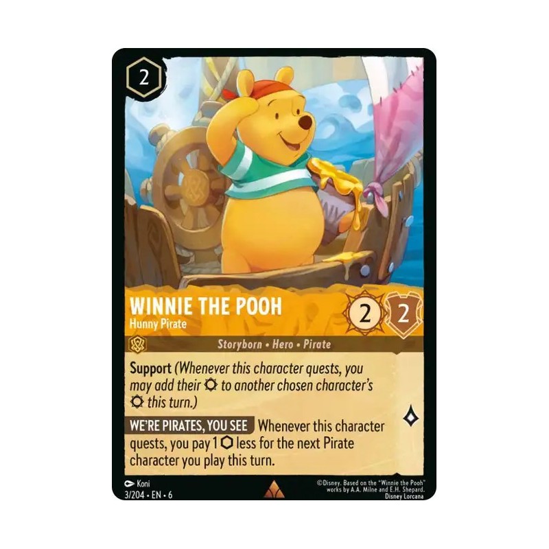 Carta Winnie the Pooh - Hunny Pirate | Disney Lorcana #003/204·EN·6 Carta Winnie the Pooh - Hunny Pirate | Disney Lorcana #003/204·EN·6