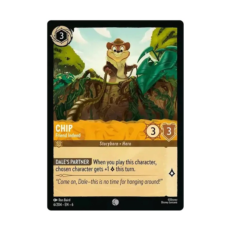 Carta Chip - Friend Indeed | Disney Lorcana #006/204·EN·6 Carta Chip - Friend Indeed | Disney Lorcana #006/204·EN·6