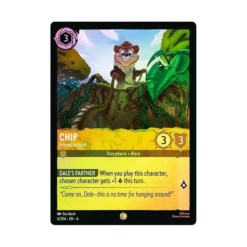 Carta Foil Chip - Friend Indeed | Disney Lorcana #006/204·EN·6 Carta Foil Chip - Friend Indeed | Disney Lorcana #006/204·EN·6