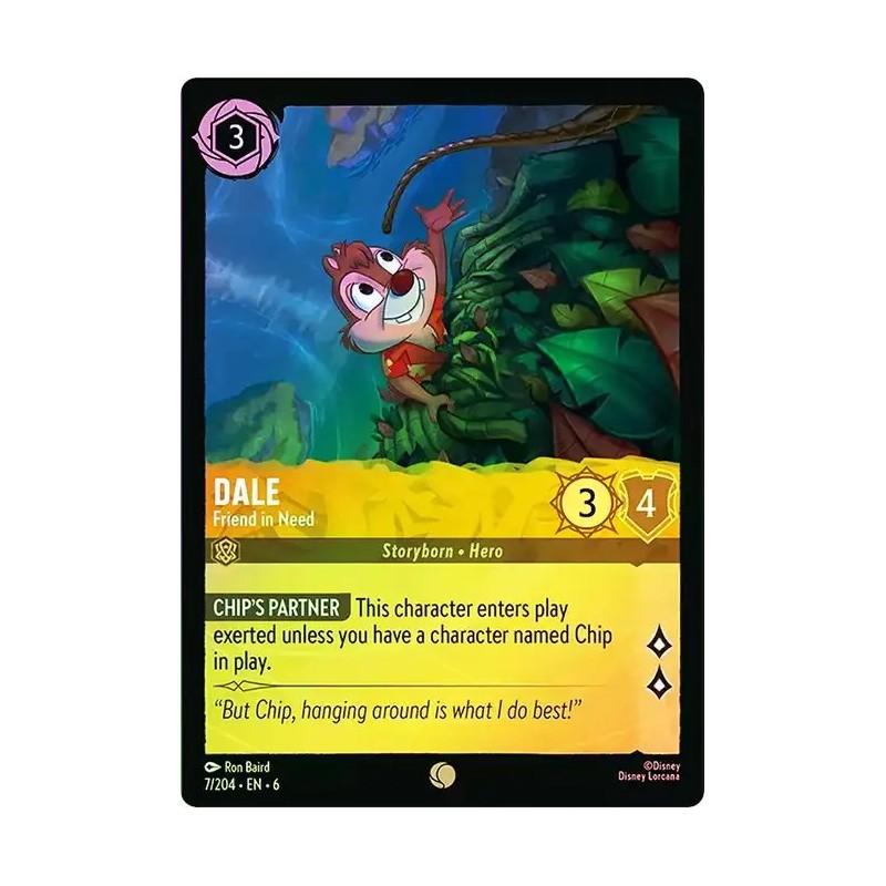 Carta Foil Dale - Friend in Need | Disney Lorcana #007/204·EN·6 Carta Foil Dale - Friend in Need | Disney Lorcana #007/204·EN·6