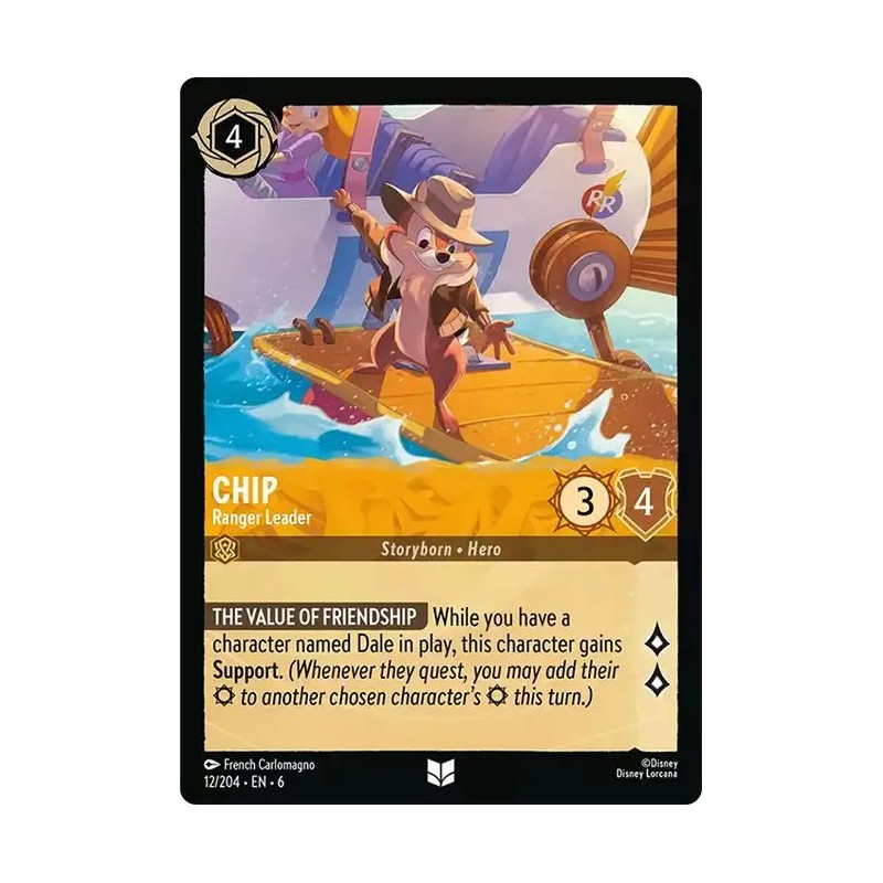 Carta Chip - Ranger Leader | Disney Lorcana #012/204·EN·6 Carta Chip - Ranger Leader | Disney Lorcana #012/204·EN·6
