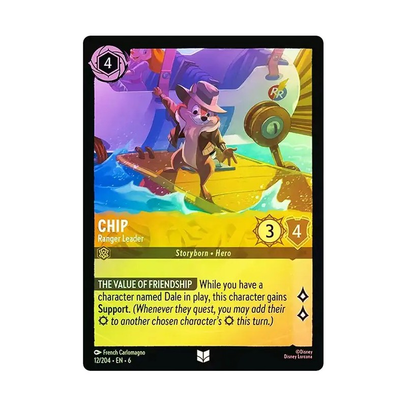 Carta Foil Chip - Ranger Leader | Disney Lorcana #012/204·EN·6 Carta Foil Chip - Ranger Leader | Disney Lorcana #012/204·EN·6