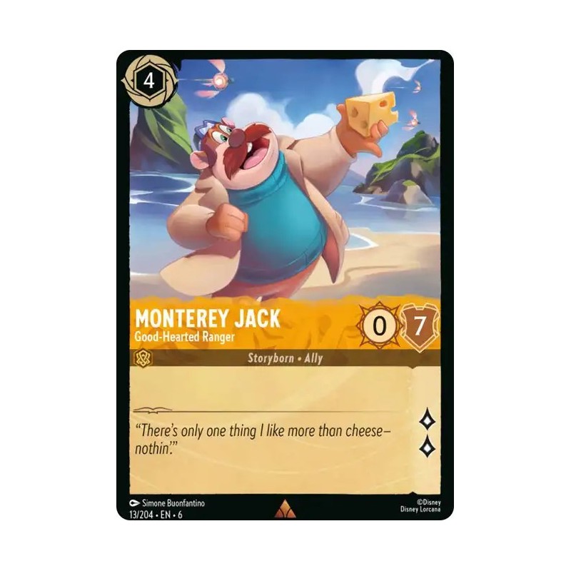 Carta Monterey Jack - Good-Hearted Ranger Disney Lorcana #013/204·EN·6 Carta Monterey Jack - Good-Hearted Ranger Disney Lorcana #013/204·EN·6