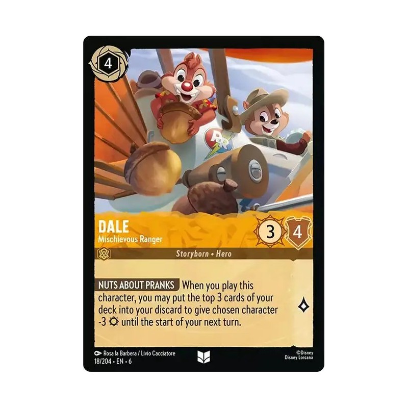 Carta Dale - Mischievous Ranger | Disney Lorcana #018/204·EN·6 Carta Dale - Mischievous Ranger | Disney Lorcana #018/204·EN·6