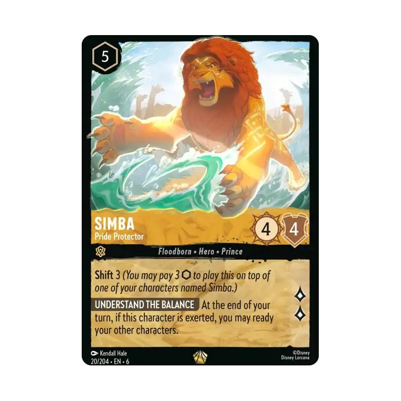 Carta Simba - Pride Protector | Disney Lorcana #020/204·EN·6 Carta Simba - Pride Protector | Disney Lorcana #020/204·EN·6