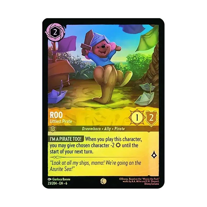 Carta Foil Roo - Littlest Pirate | Disney Lorcana #023/204·EN·6 Carta Foil Roo - Littlest Pirate | Disney Lorcana #023/204·EN·6