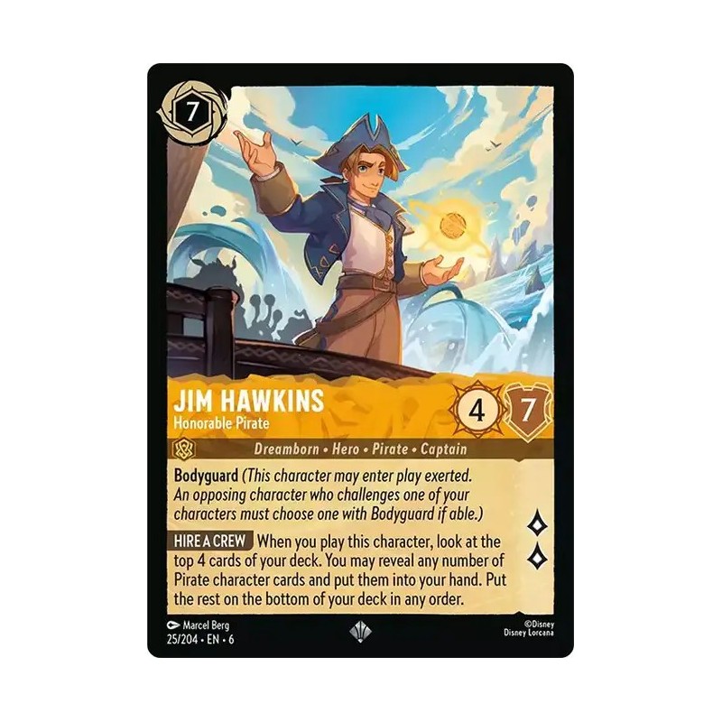 Carta Jim Hawkins - Honorable Pirate | Disney Lorcana #025/204·EN·6 Carta Jim Hawkins - Honorable Pirate | Disney Lorcana #025/204·EN·6
