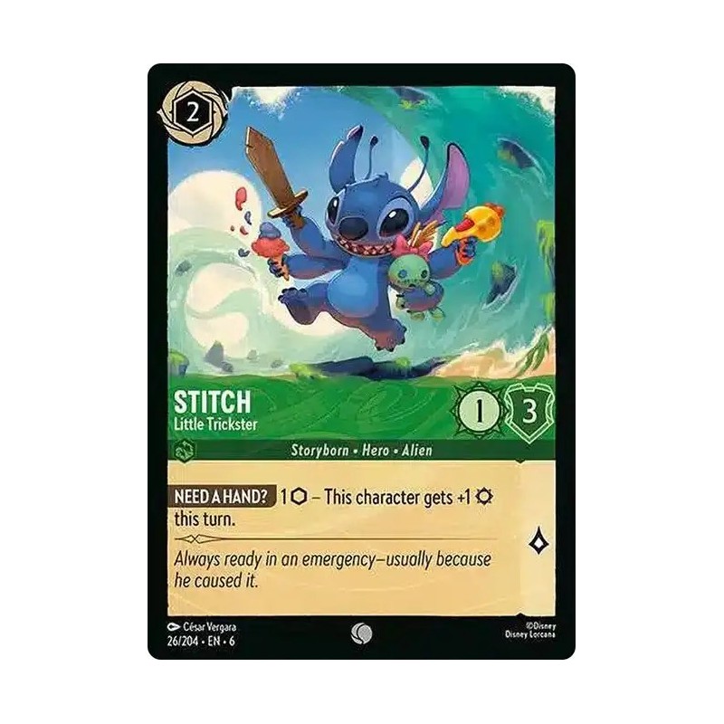 Carta Stitch - Little Trickster | Disney Lorcana #026/204·EN·6 Carta Stitch - Little Trickster | Disney Lorcana #026/204·EN·6