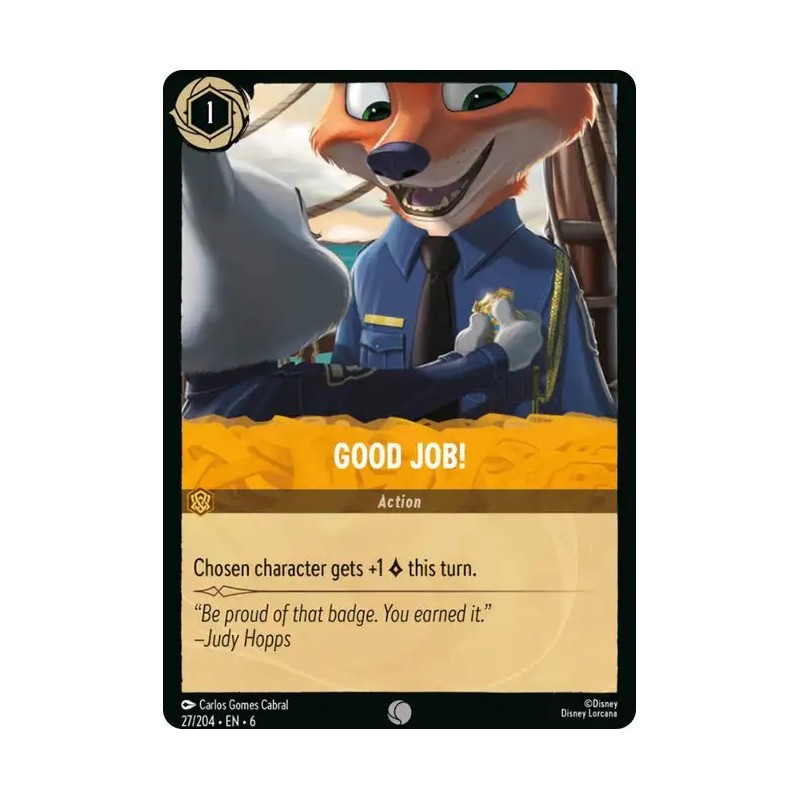 Carta Good Job! | Disney Lorcana #027/204·EN·6 Carta Good Job! | Disney Lorcana #027/204·EN·6