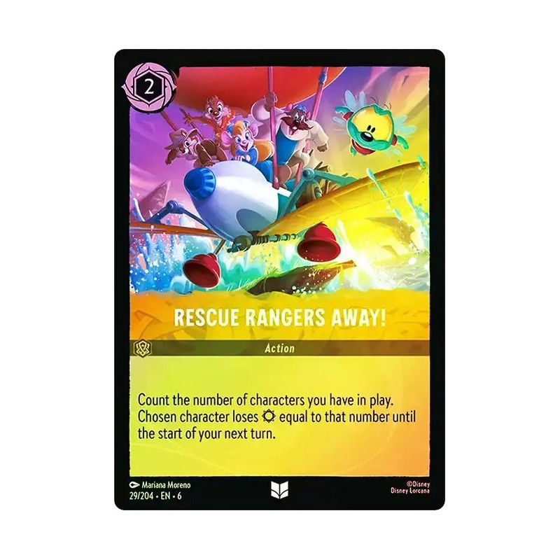 Carta Foil Rescue Rangers Away! | Disney Lorcana #029/204·EN·6 Carta Foil Rescue Rangers Away! | Disney Lorcana #029/204·EN·6