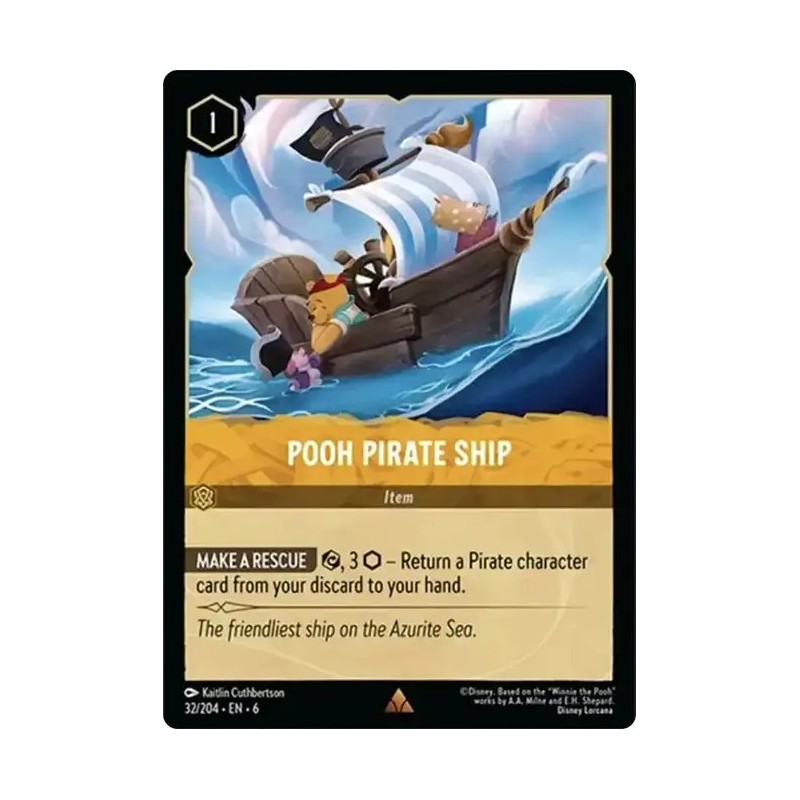 Carta Pooh Pirate Ship | Disney Lorcana #032/204·EN·6 Carta Pooh Pirate Ship | Disney Lorcana #032/204·EN·6