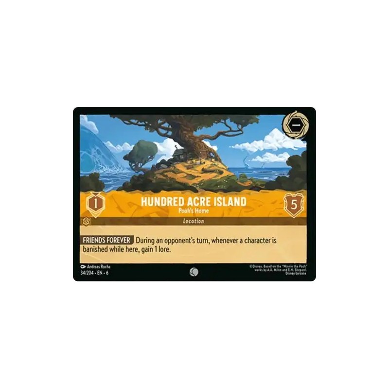 Carta Hundred Acre Island - Pooh's Home | Disney Lorcana #034/204·EN·6 Carta Hundred Acre Island - Pooh's Home | Disney Lorcana #034/204·EN·6