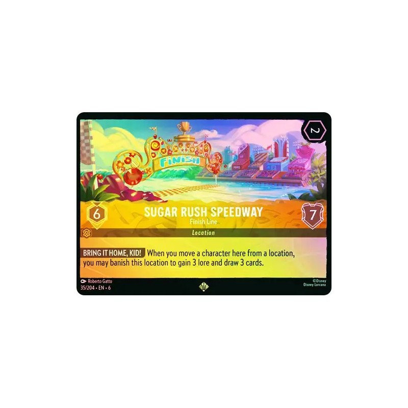 Carta Foil Sugar Rush Speedway - Finish Line | Lorcana #035/204·EN·6 Carta Foil Sugar Rush Speedway - Finish Line | Lorcana #035/204·EN·6
