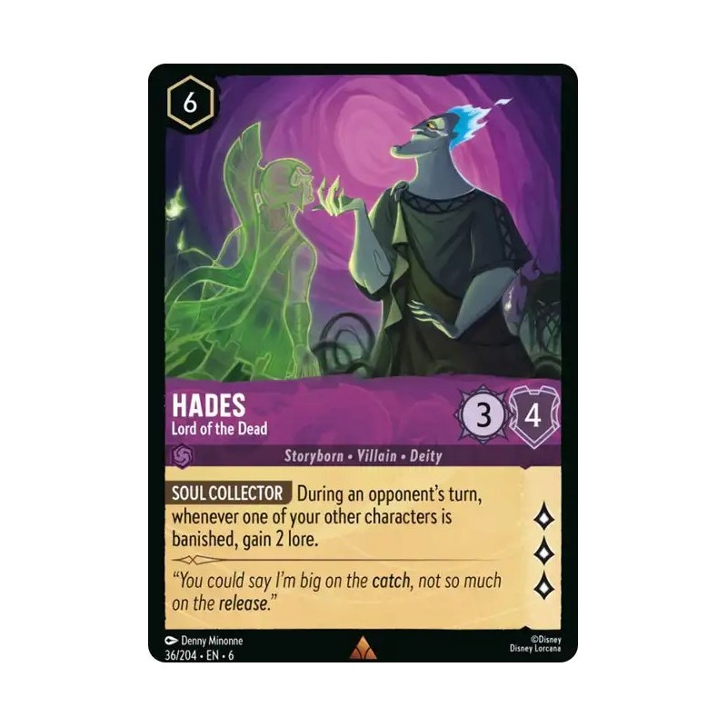 Carta Hades - Lord of the Dead | Disney Lorcana #036/204·EN·6 Carta Hades - Lord of the Dead | Disney Lorcana #036/204·EN·6