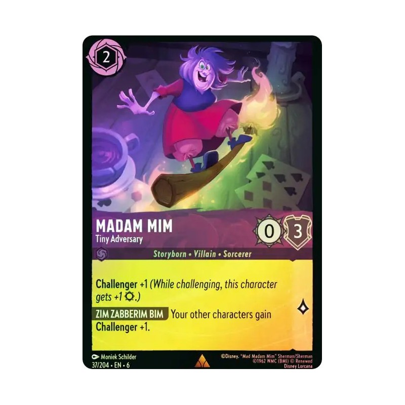 Carta Foil Madam Mim - Tiny Adversary | Disney Lorcana #037/204·EN·6 Carta Foil Madam Mim - Tiny Adversary | Disney Lorcana #037/204·EN·6