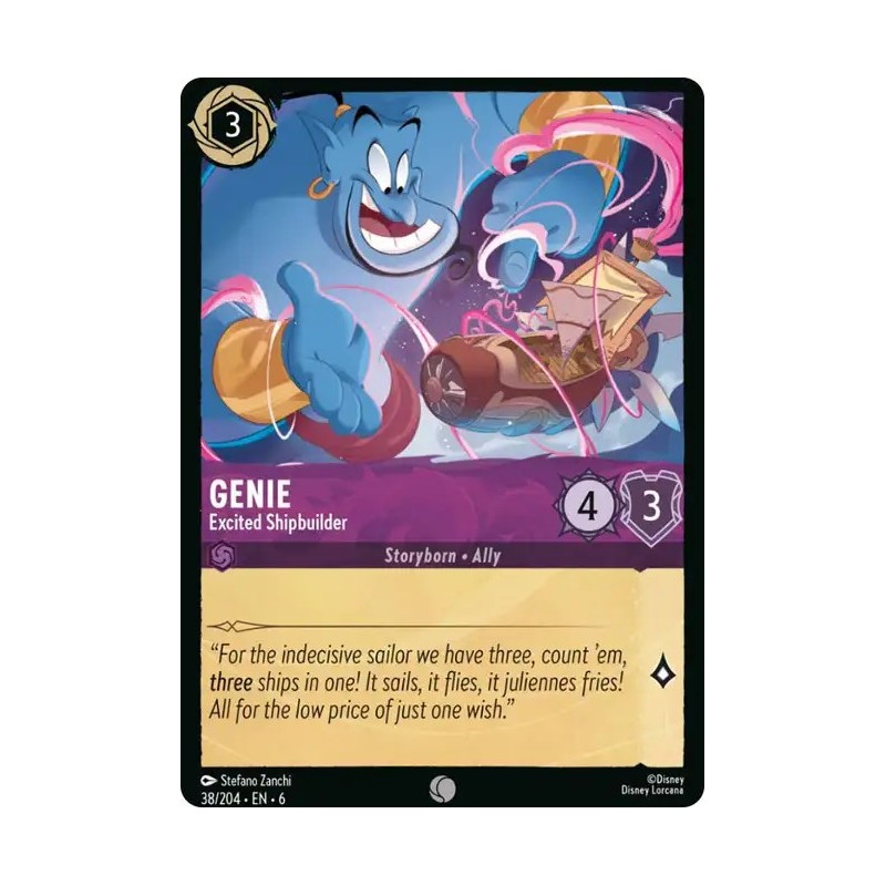Carta Genie - Excited Shipbuilder | Disney Lorcana #038/204·EN·6 Carta Genie - Excited Shipbuilder | Disney Lorcana #038/204·EN·6