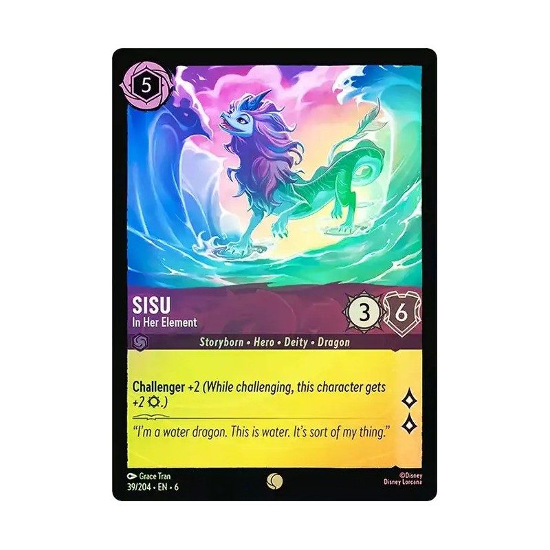 Carta Foil Sisu - In Her Element | Disney Lorcana #039/204·EN·6 Carta Foil Sisu - In Her Element | Disney Lorcana #039/204·EN·6
