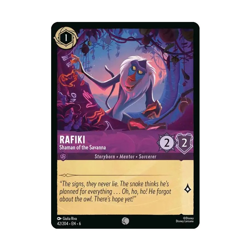 Carta Rafiki - Shaman of the Savanna | Disney Lorcana #042/204·EN·6 Carta Rafiki - Shaman of the Savanna | Disney Lorcana #042/204·EN·6