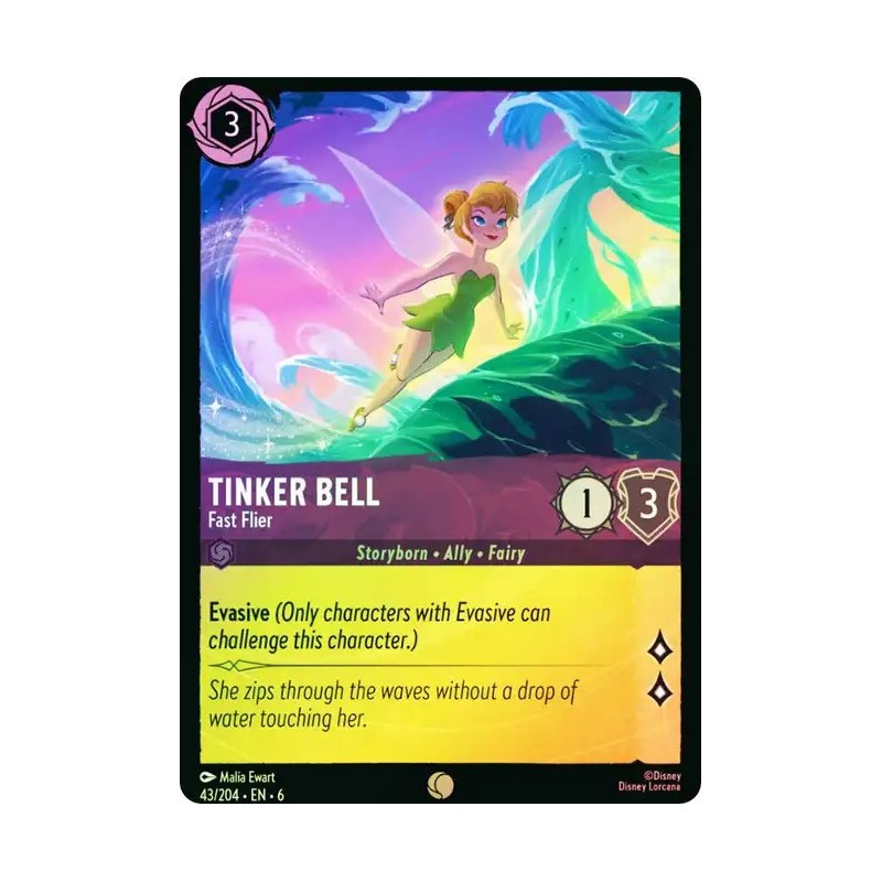 Carta Foil Tinker Bell - Fast Flier | Disney Lorcana #043/204·EN·6 Carta Foil Tinker Bell - Fast Flier | Disney Lorcana #043/204·EN·6