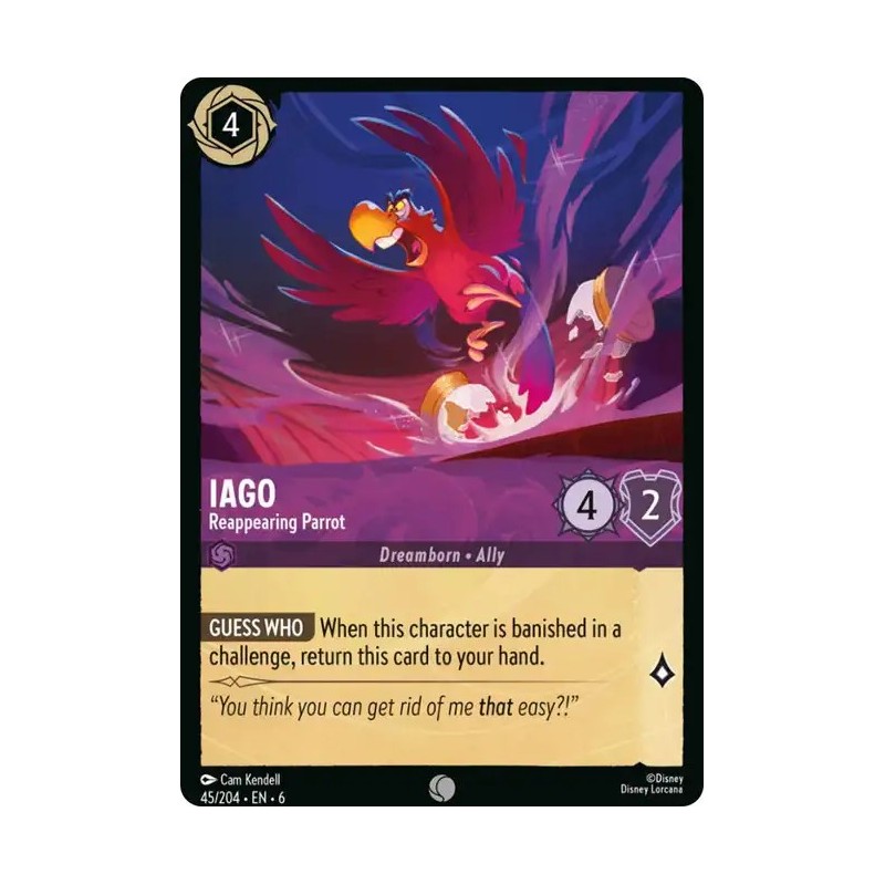 Carta Iago - Reappearing Parrot | Disney Lorcana #045/204·EN·6 Carta Iago - Reappearing Parrot | Disney Lorcana #045/204·EN·6
