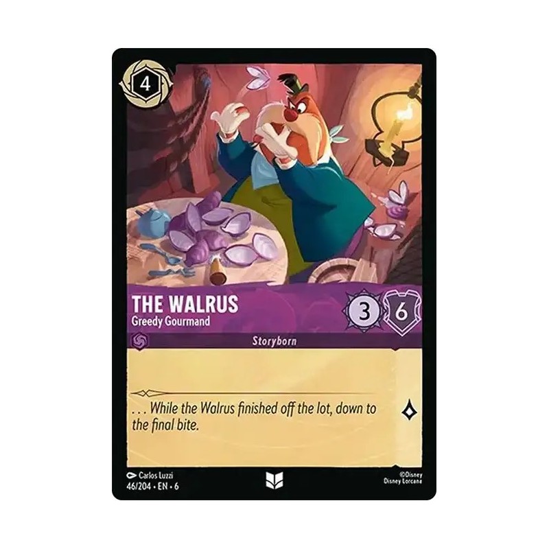 Carta The Walrus - Greedy Gourmand | Disney Lorcana #046/204·EN·6 Carta The Walrus - Greedy Gourmand | Disney Lorcana #046/204·EN·6
