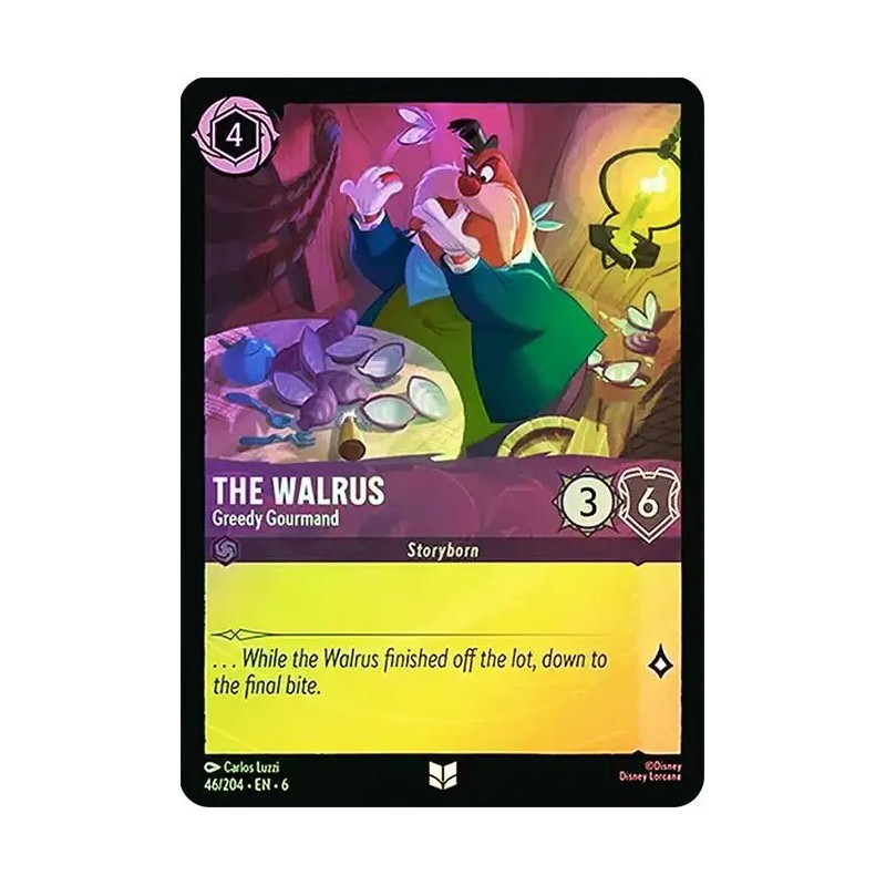 Carta Foil The Walrus - Greedy Gourmand | Disney Lorcana #046/204·EN·6 Carta Foil The Walrus - Greedy Gourmand | Disney Lorcana #046/204·EN·6