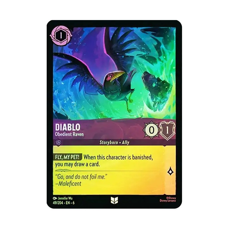 Carta Foil Diablo - Obedient Raven | Disney Lorcana #049/204·EN·6