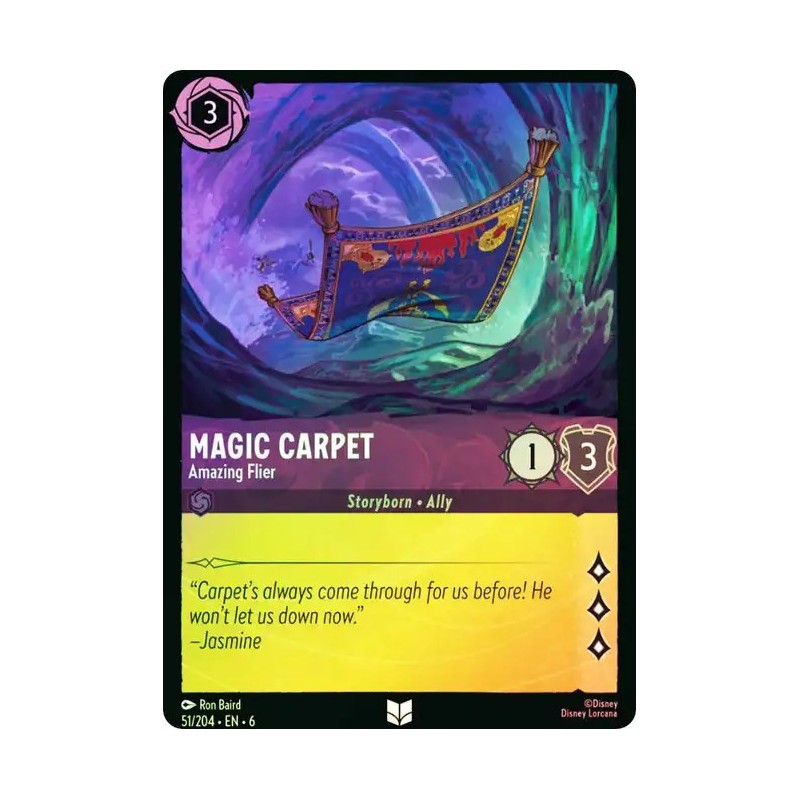 Carta Foil Magic Carpet - Amazing Flier | Disney Lorcana #051/204·EN·6 Carta Foil Magic Carpet - Amazing Flier | Disney Lorcana #051/204·EN·6