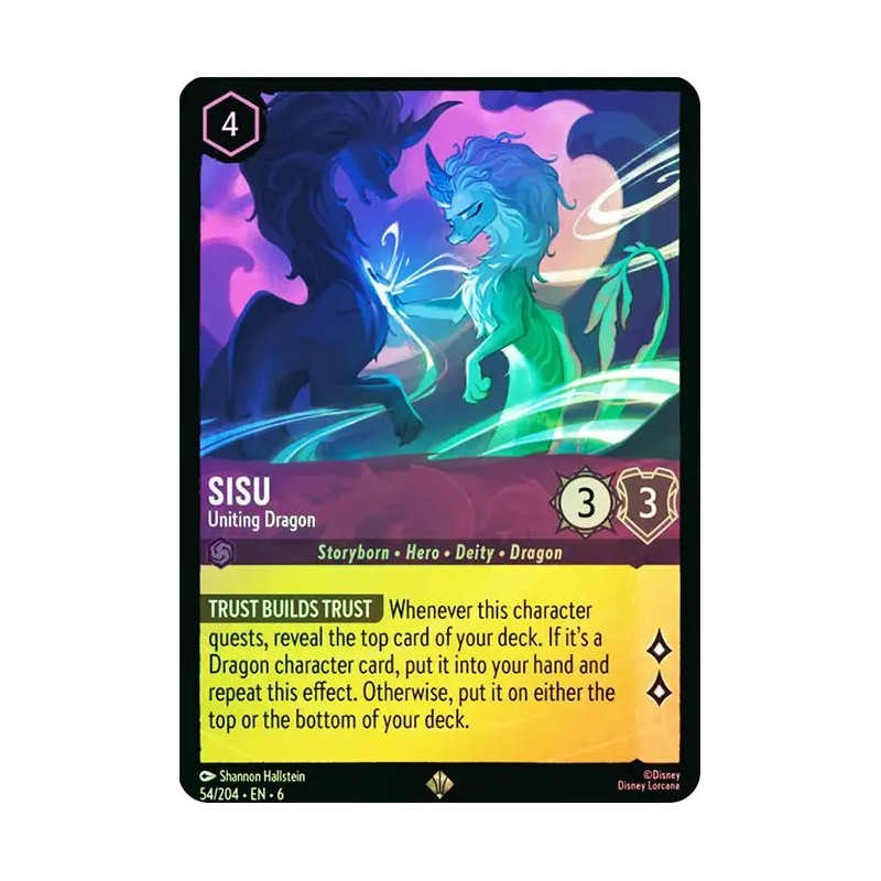 Carta Foil Sisu - Uniting Dragon | Disney Lorcana #054/204·EN·6 Carta Foil Sisu - Uniting Dragon | Disney Lorcana #054/204·EN·6