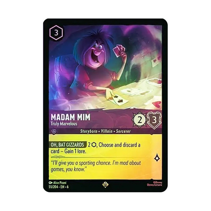 Carta Foil Madam Mim - Truly Marvelous | Disney Lorcana #055/204·EN·6 Carta Foil Madam Mim - Truly Marvelous | Disney Lorcana #055/204·EN·6