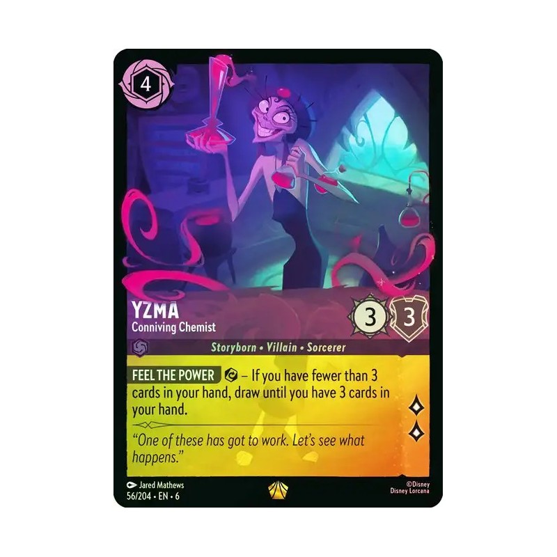 Carta Foil Yzma - Conniving Chemist | Disney Lorcana #056/204·EN·6 Carta Foil Yzma - Conniving Chemist | Disney Lorcana #056/204·EN·6