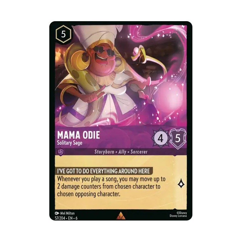 Carta Mama Odie - Solitary Sage | Disney Lorcana #057/204·EN·6 Carta Mama Odie - Solitary Sage | Disney Lorcana #057/204·EN·6