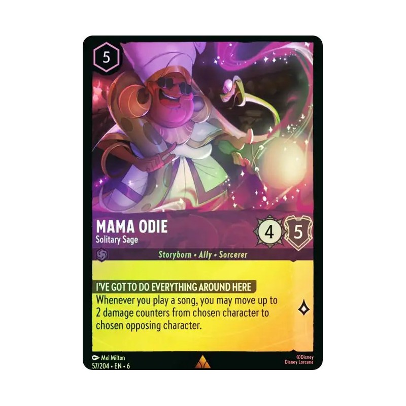 Carta Foil Mama Odie - Solitary Sage | Disney Lorcana #057/204·EN·6 Carta Foil Mama Odie - Solitary Sage | Disney Lorcana #057/204·EN·6