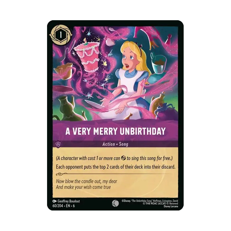 Carta A Very Merry Unbirthday | Disney Lorcana #060/204·EN·6 Carta A Very Merry Unbirthday | Disney Lorcana #060/204·EN·6