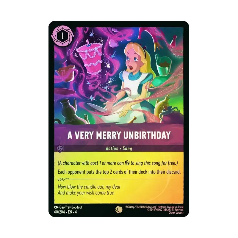 Carta Foil A Very Merry Unbirthday | Disney Lorcana #060/204·EN·6 Carta Foil A Very Merry Unbirthday | Disney Lorcana #060/204·EN·6