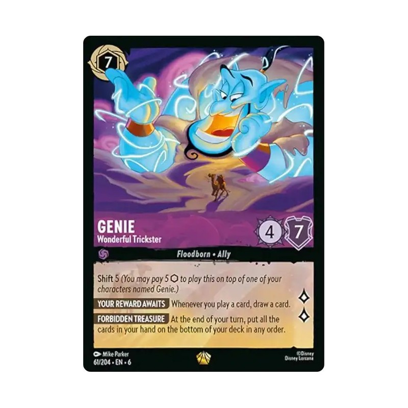Carta Genie - Wonderful Trickster | Disney Lorcana #061/204·EN·6 Carta Genie - Wonderful Trickster | Disney Lorcana #061/204·EN·6