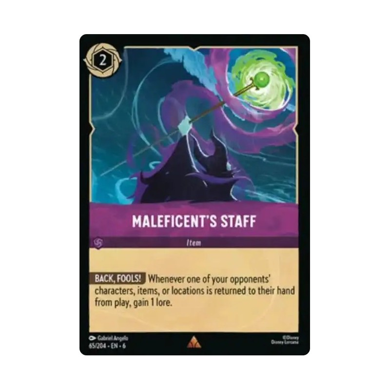 Carta Maleficent's Staff | Disney Lorcana #065/204·EN·6 Carta Maleficent's Staff | Disney Lorcana #065/204·EN·6
