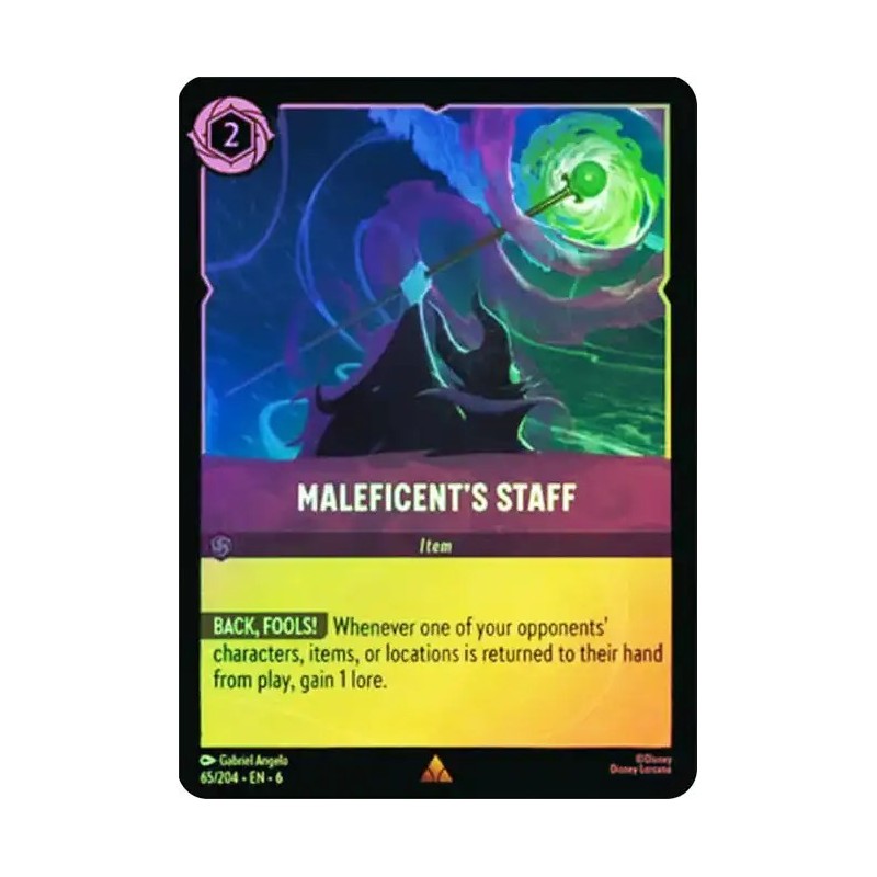 Carta Foil Maleficent's Staff | Disney Lorcana #065/204·EN·6 Carta Foil Maleficent's Staff | Disney Lorcana #065/204·EN·6